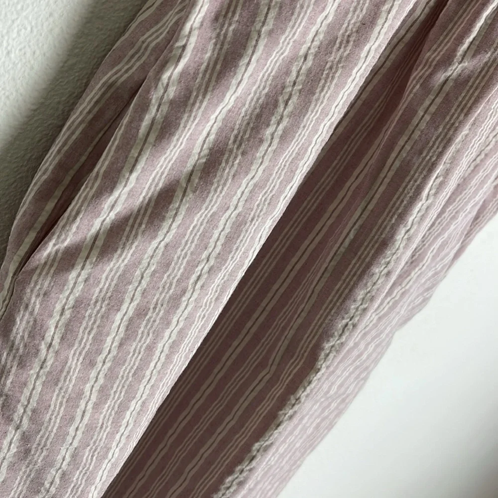 Zara smocked trapeze cut striped dress 11-12